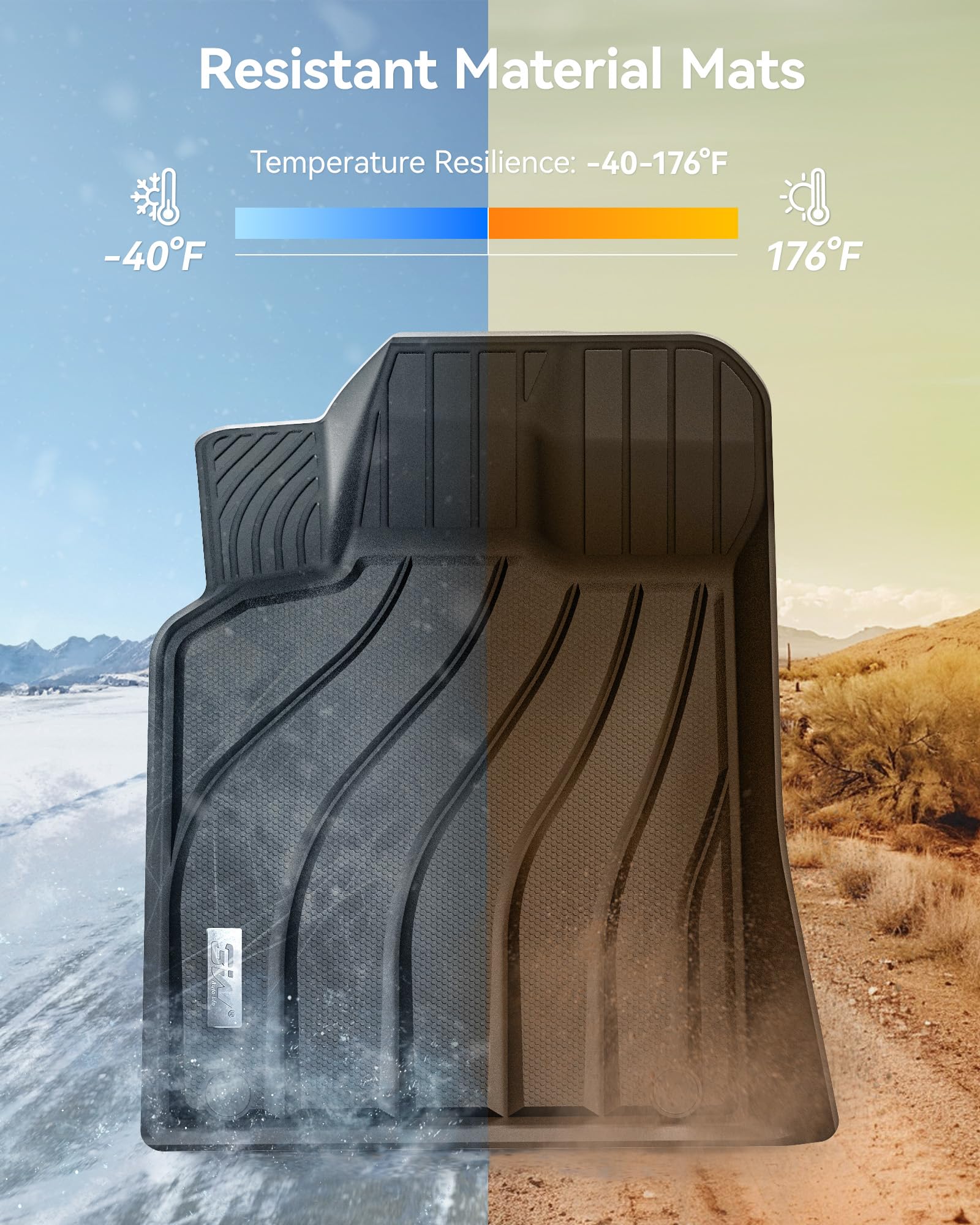 3W Porsche Macan all-weather mats durable and non-slip for year-round use.
