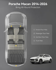 3W Porsche Macan cargo liner protecting the trunk from dirt and moisture.