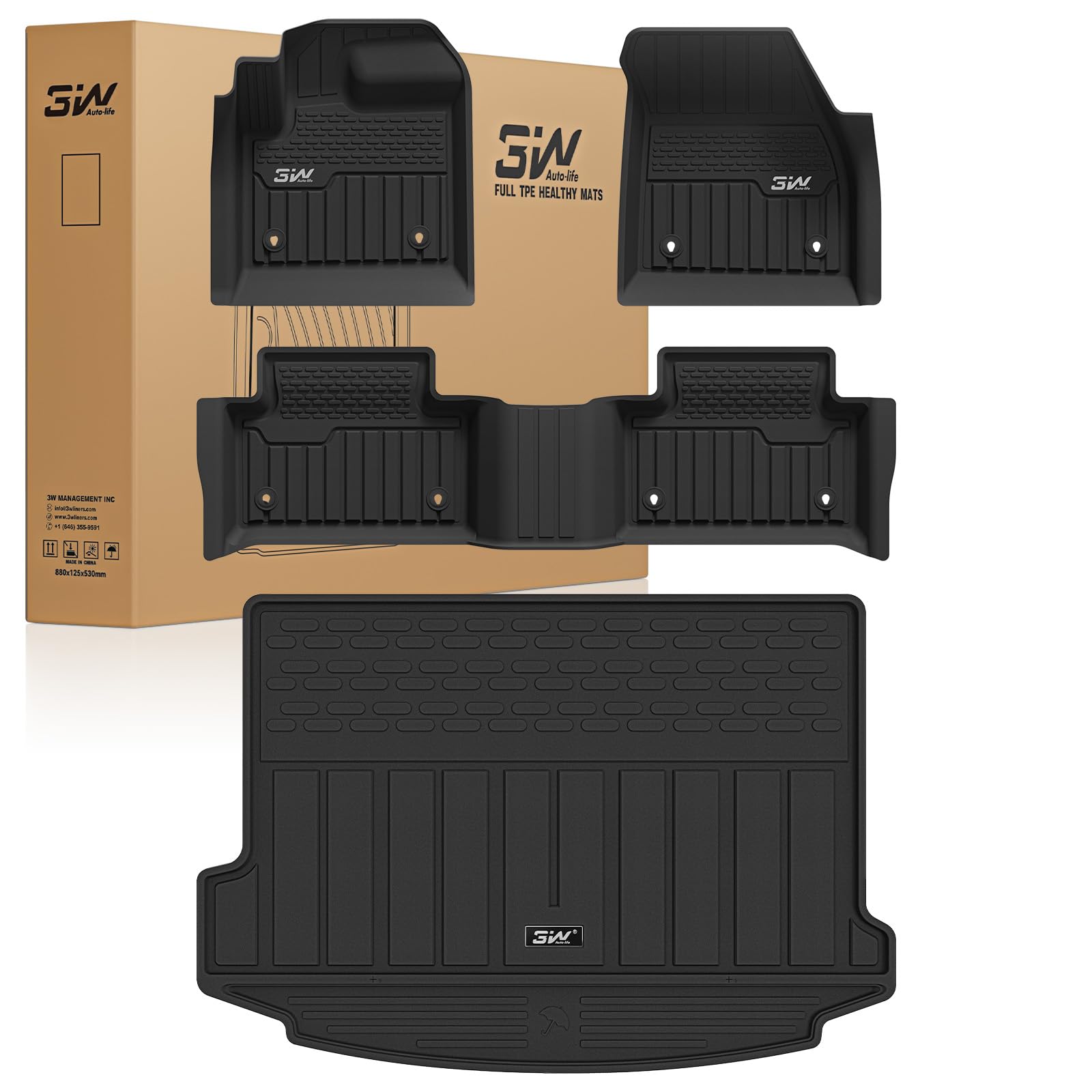 3W Range Rover Evoque front floor mat for spill protection and easy cleaning.