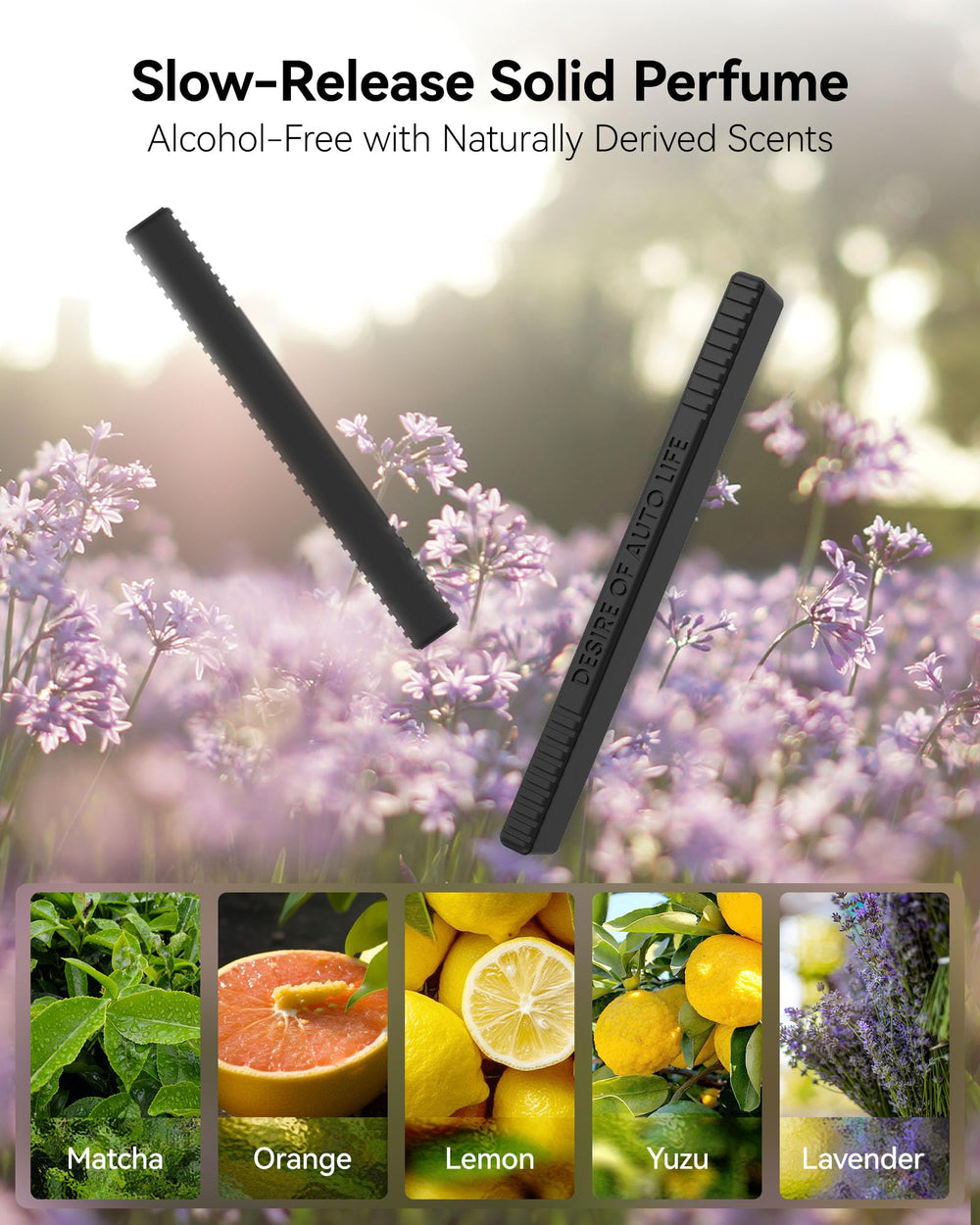 3W Matcha scent stick offers earthy, calming fragrance for drives
