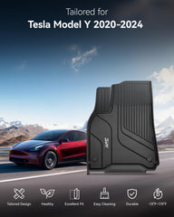 3W Tesla Model Y passenger-side floor mat liner with stain resistance