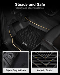 3W TPE odorless floor mats maintain a safe cabin.