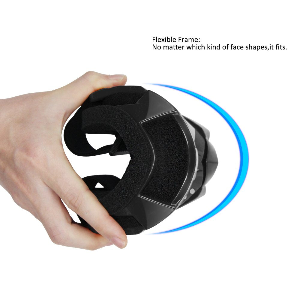 4-FQ OTG design goggles let you wear glasses underneath for comfort.