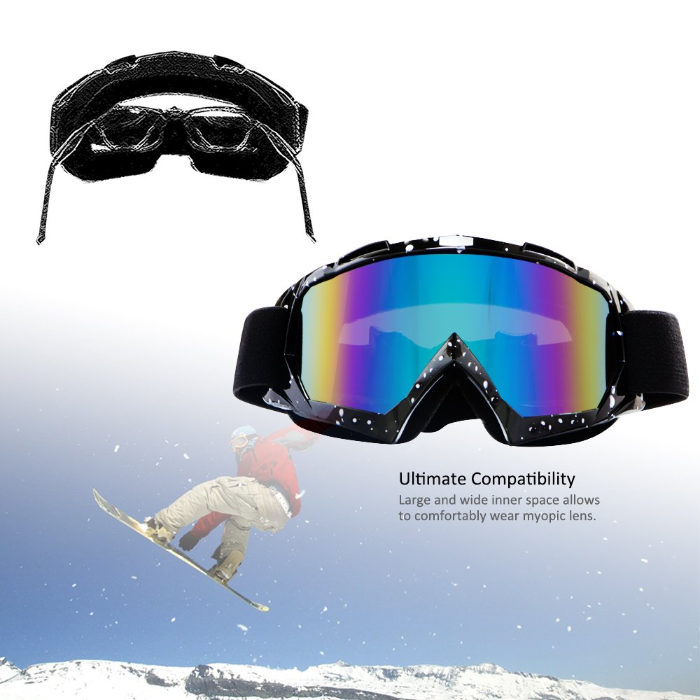 4-FQ multipurpose outdoor-sport goggles suitable for moto, ski, and snow.