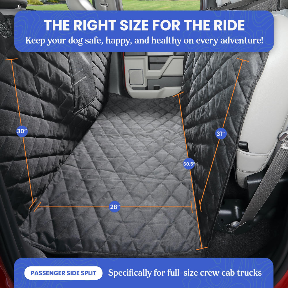 4Knines passenger-side split hammock fit in trucks like Ford F-Series, protecting interior