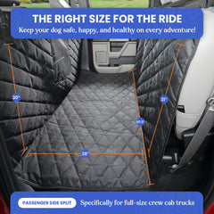 4Knines passenger-side split hammock fit in trucks like Ford F-Series, protecting interior