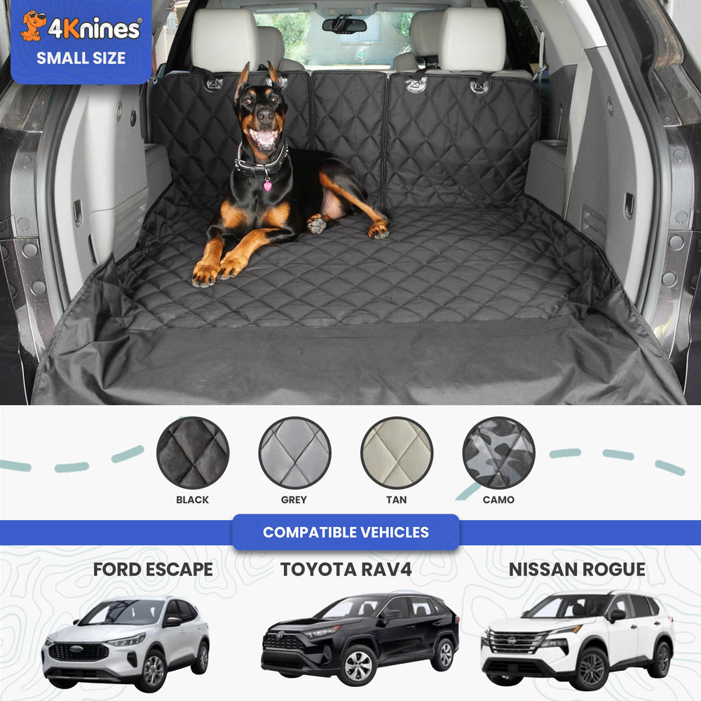 4Knines Split Cargo Liner is waterproof and guards spills while keeping cargo area clean.