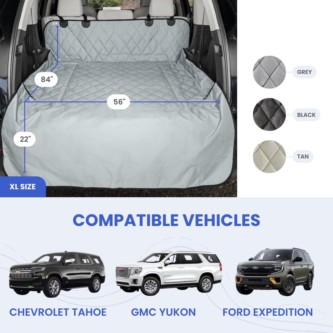 4Knines waterproof cargo liner shields trunk from mud and spills.