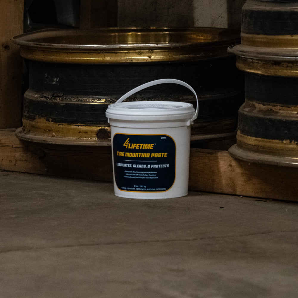 4LIFETIMELINES bead paste supports low-profile and run-flat tires on aluminum and alloy wheels.