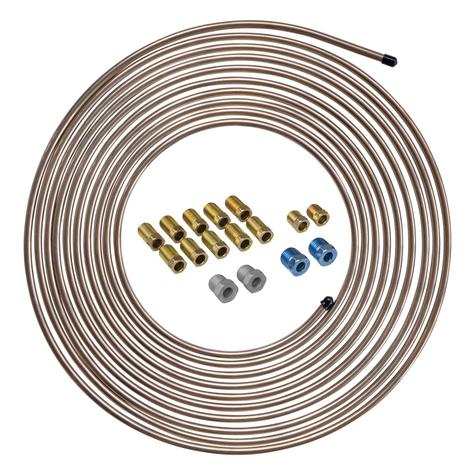 4LIFETIMELINES true CuNi brake line coil 25ft, rust-proof durability.