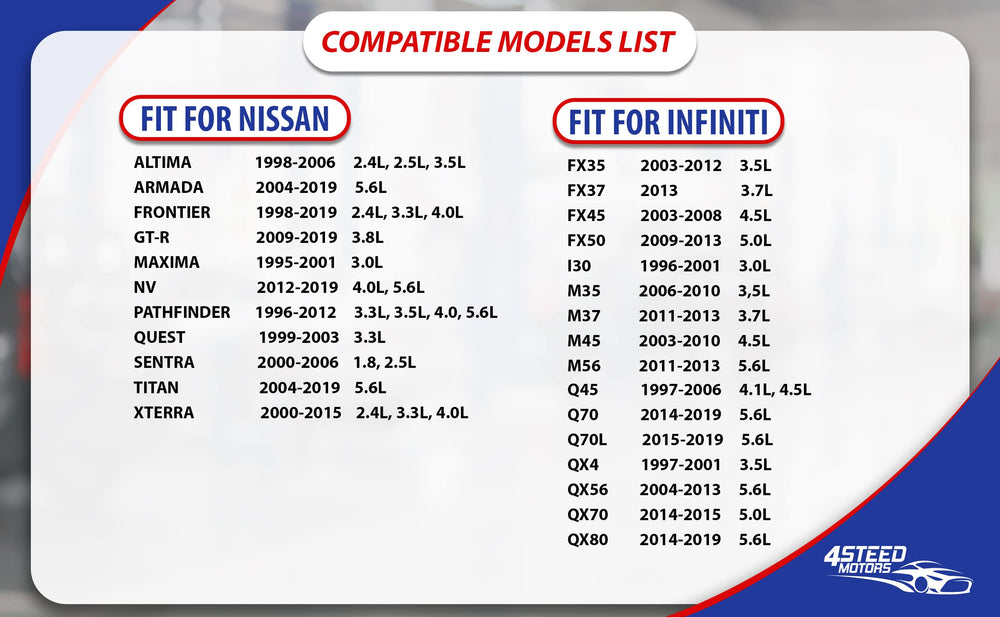 4STEED MOTORS OEM engine oil filter 15208-31u0a; compatible interchange with Nissan Infiniti models