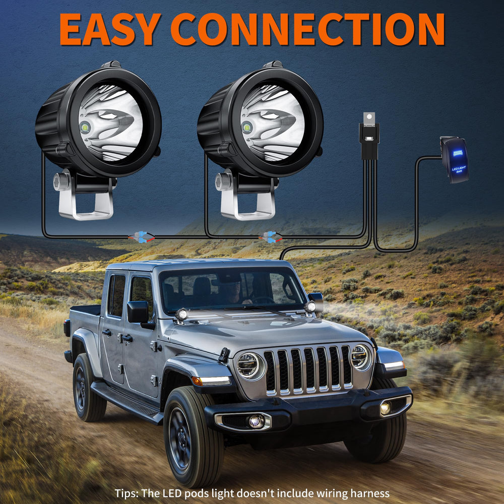 4WDKING 180-degree adjustable bracket enables precise beam direction.