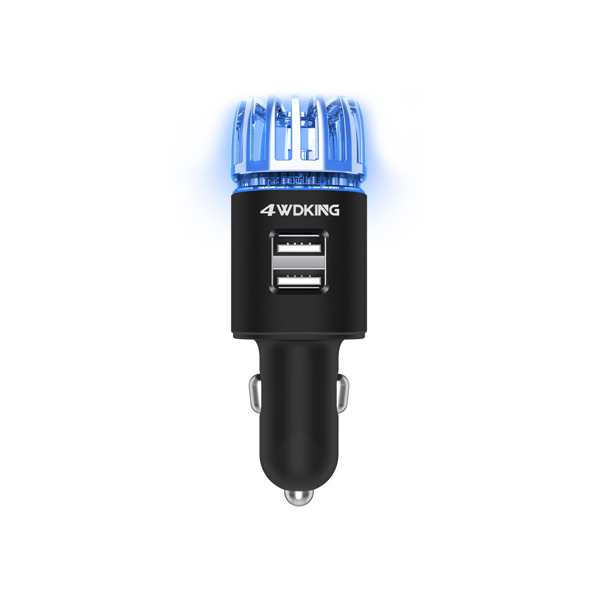 4WDKING car air purifier ionizer front view in black finish enhances cabin air quality.