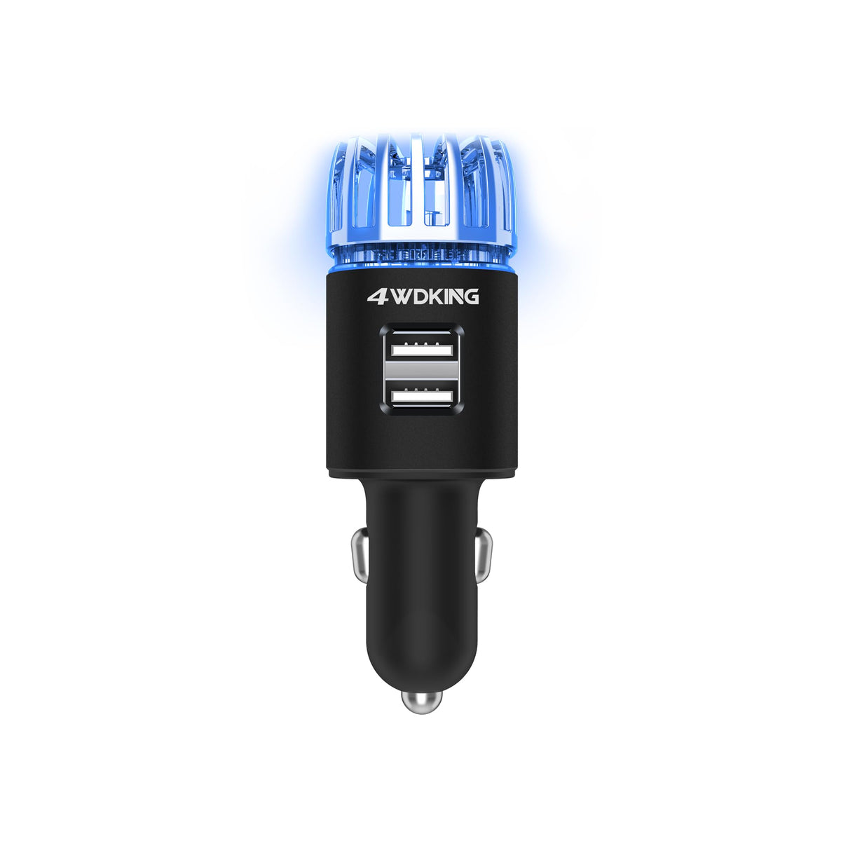 4WDKING car air purifier ionizer front view in black finish enhances cabin air quality.