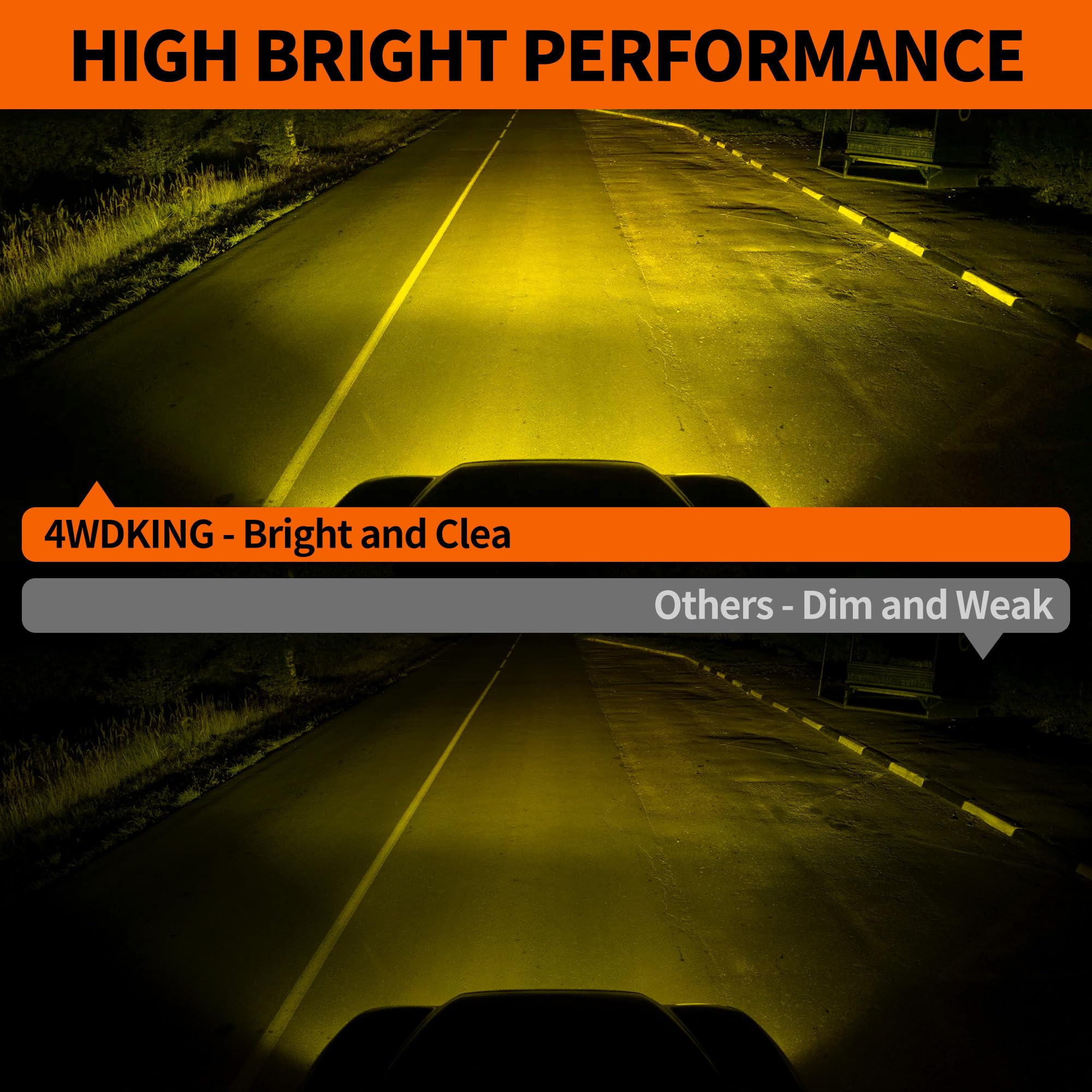 4WDKING aluminum housing with heat sink maintains brightness and longevity