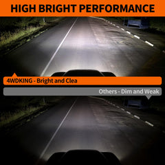 4WDKING IP68 waterproof round light ready for rain and mud.
