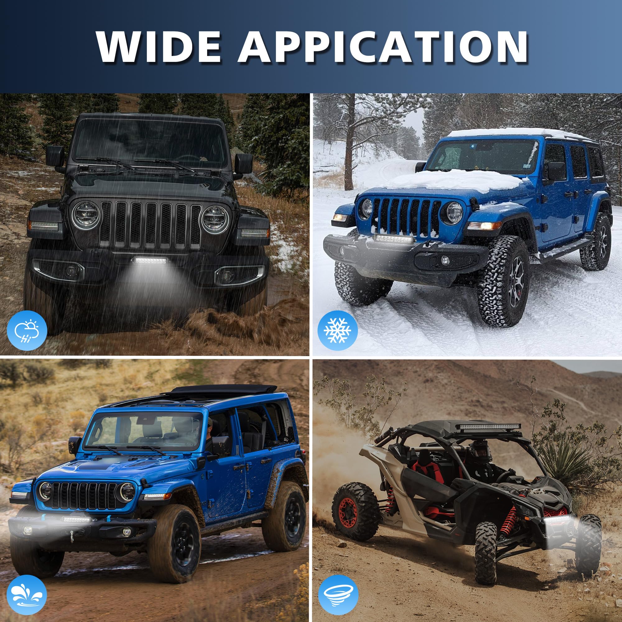 4WDKING 52-inch light bar includes installation hardware for quick setup