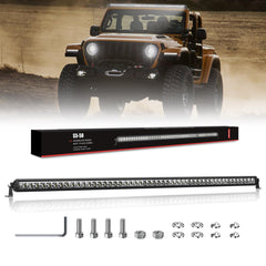 4WDKING 52-inch screwless light bar front view for neat installation and wide visibility