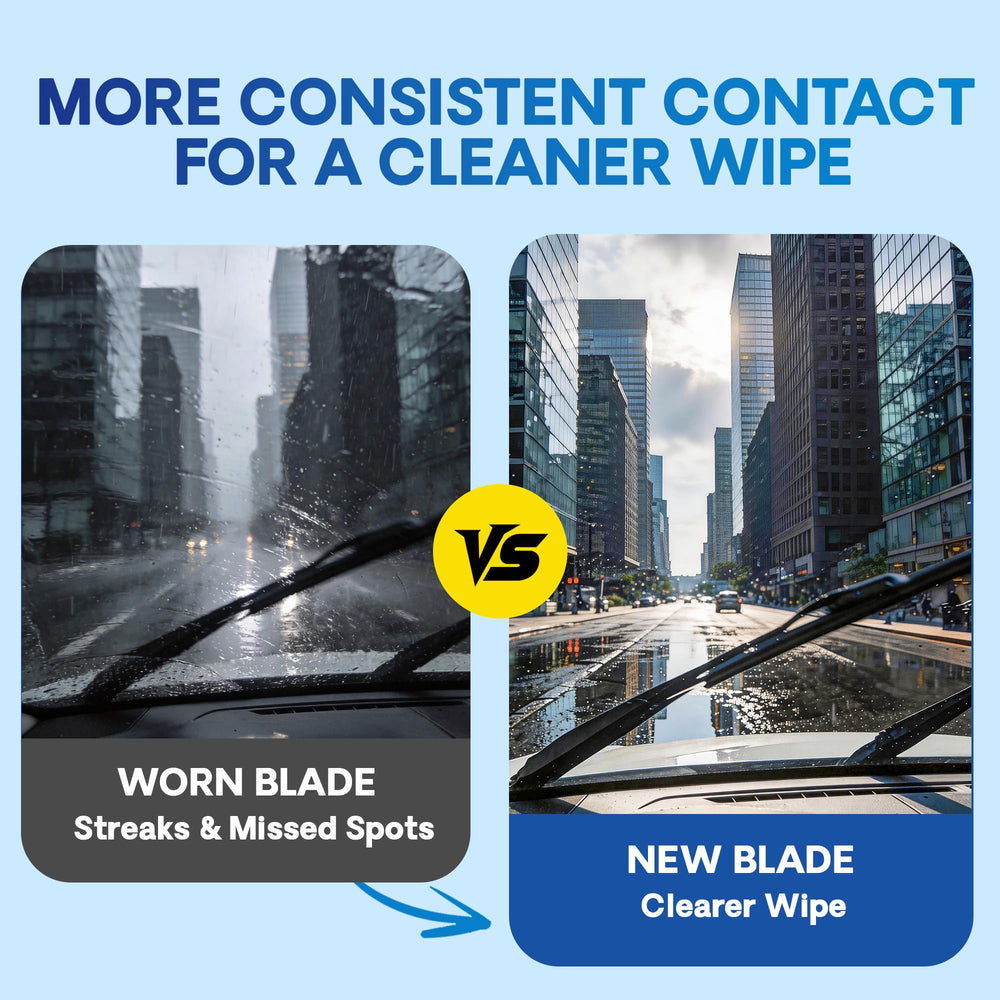 5 PLUS 20-inch windshield wiper blades dual spring memory steel provide even pressure