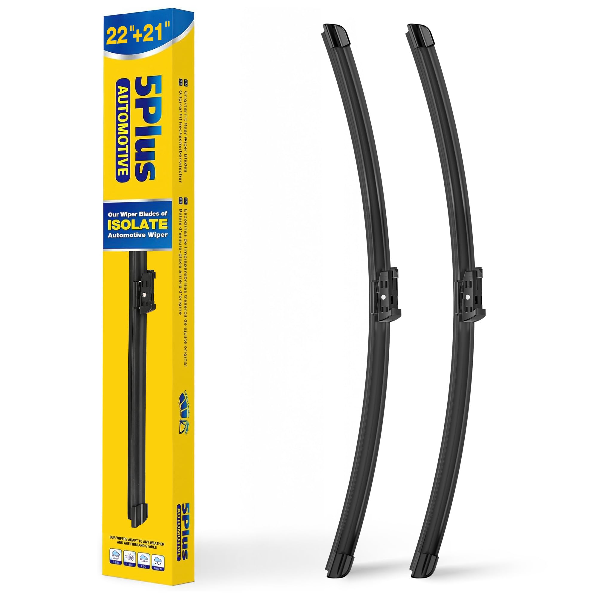 5 PLUS 22-inch driver wiper blade for Ford Maverick improves rain visibility.