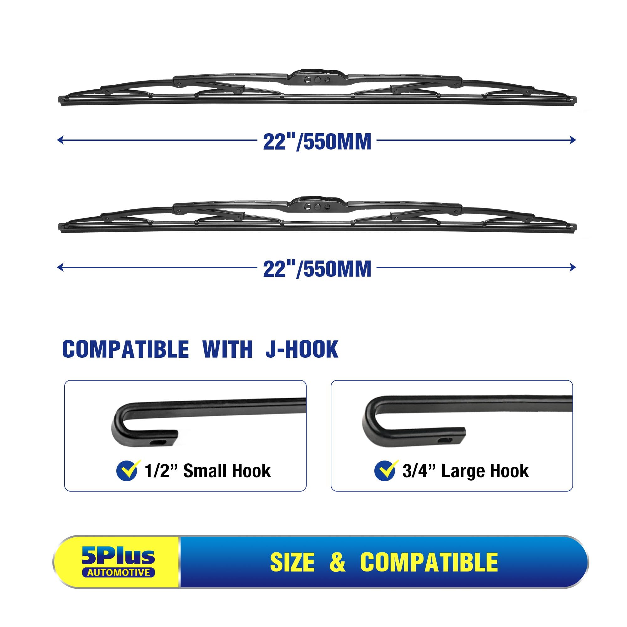 5 PLUS 22-inch wiper blades all-season performance for Ford trucks