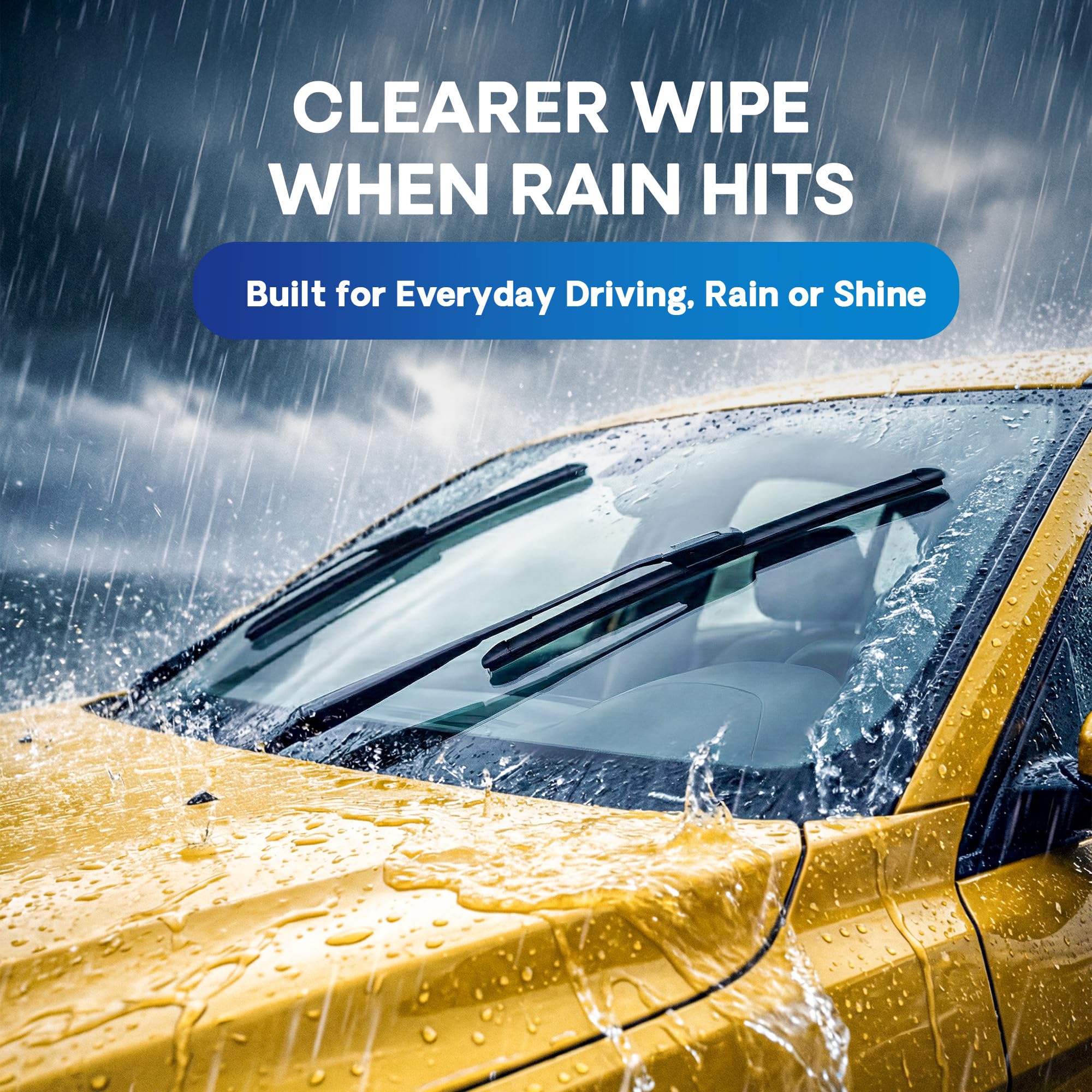 5 PLUS aerodynamic spoiler design for quieter wiping at speed