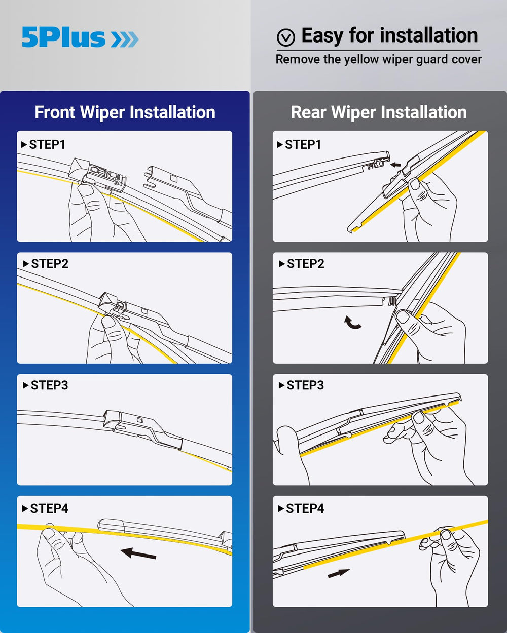 5 PLUS CHR wiper – OEM-grade hardware and spoiler assembly