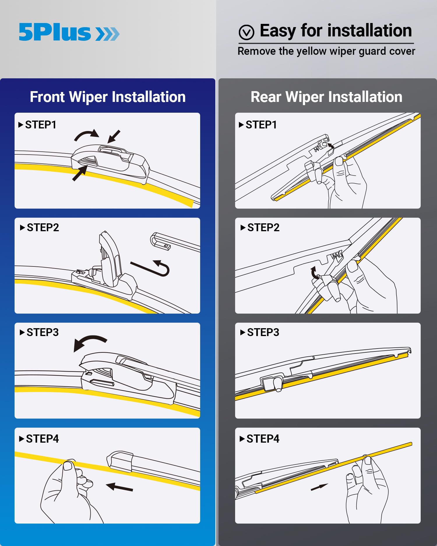 5 PLUS easy 1-minute installation helps you replace blades quickly and efficiently