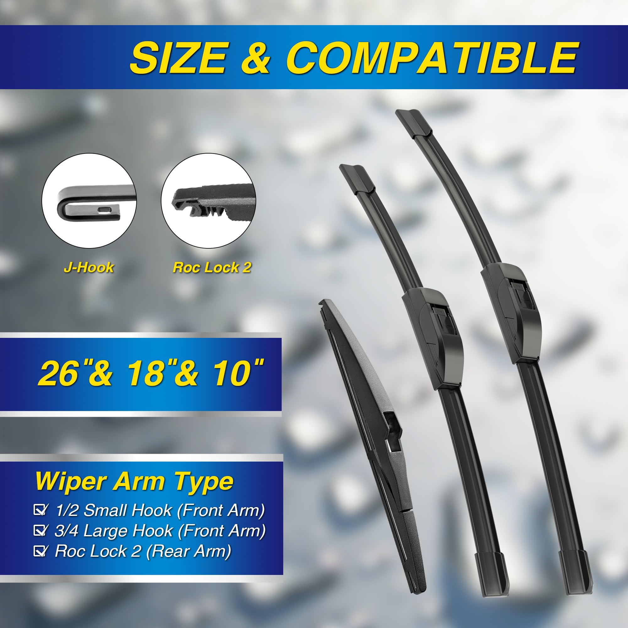 5 PLUS Highlander 18-inch front-wiper blade with silicone coating for smooth operation