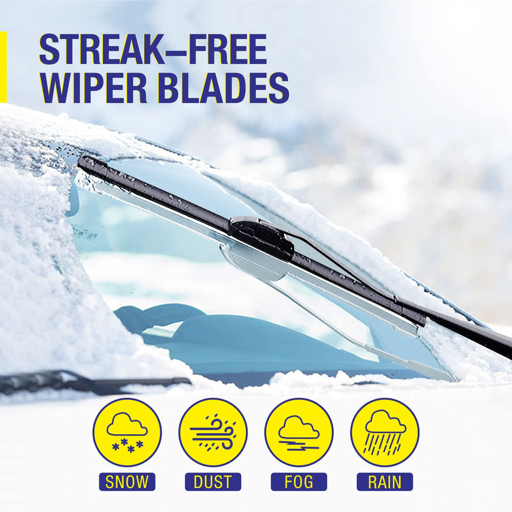 5 PLUS ptfe-coated natural rubber provides quiet, streak-free wipes