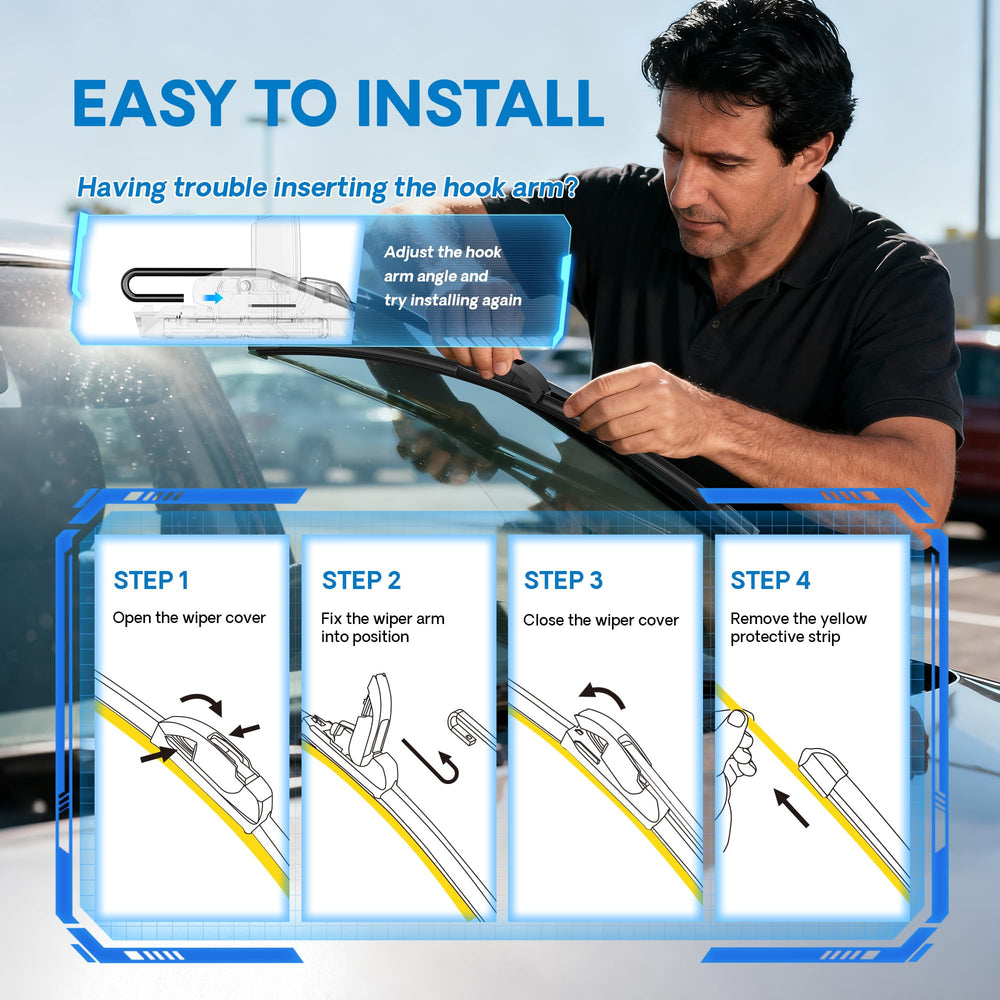 5 PLUS quiet, streak-free wipe improving night visibility