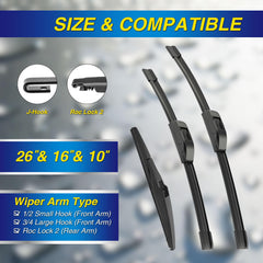 5 PLUS Rav4 16-inch blade designed for front windshield wiping