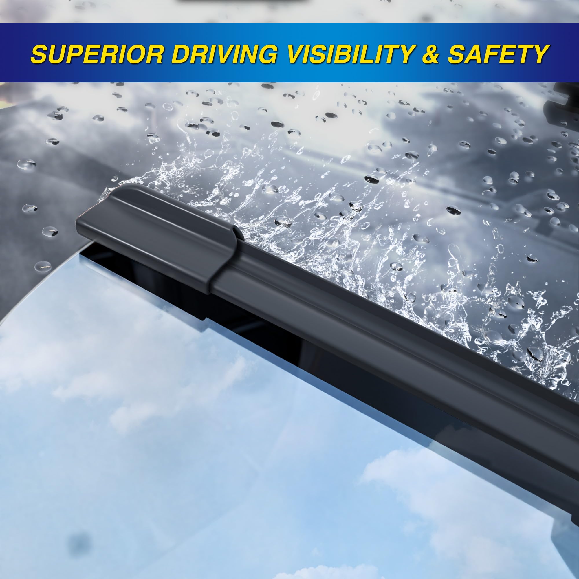 Silicone-coated strip creates water-repellent glass surface
