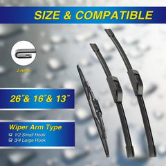 5 PLUS silicone wiper 16-front blade for clear view