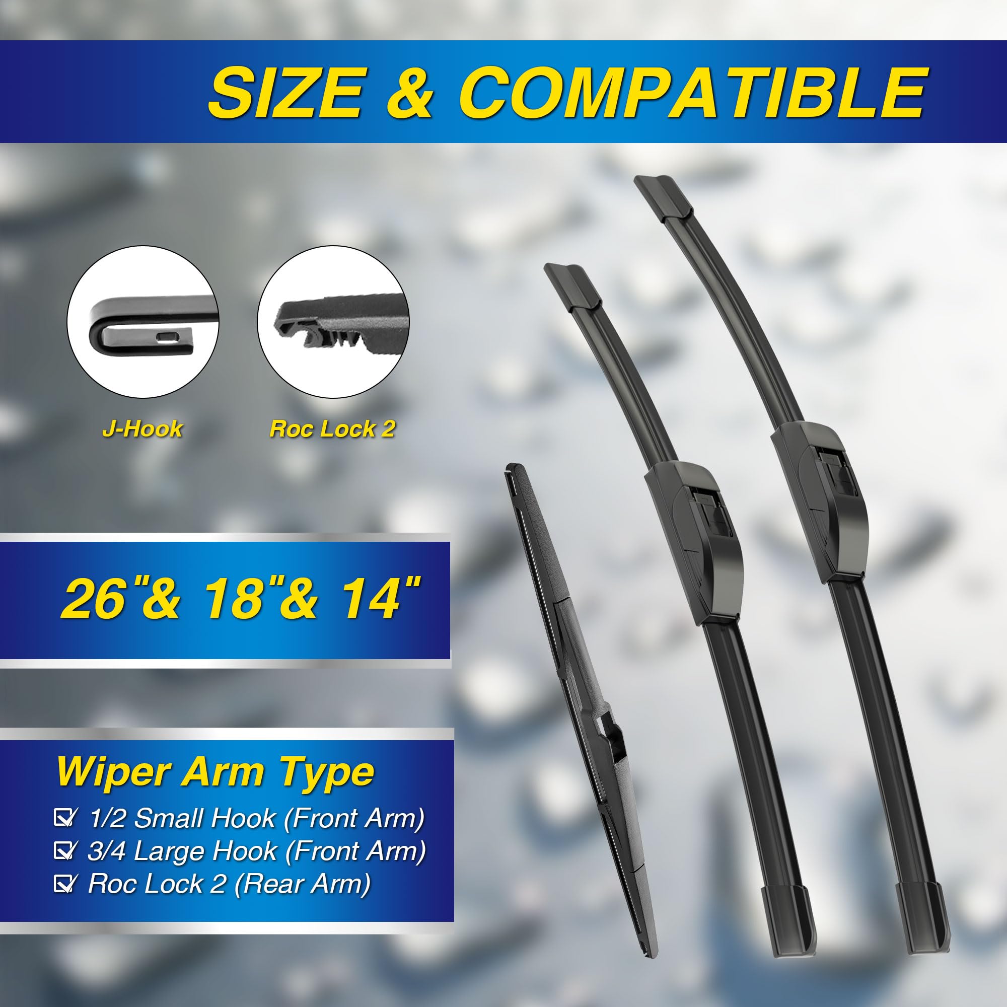 5 PLUS silicone wiper 18-inch on Jeep Cherokee delivers quiet operation