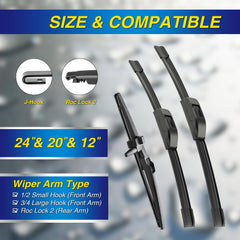 5 PLUS silicone wiper blade 20-inch front view for clear windshield