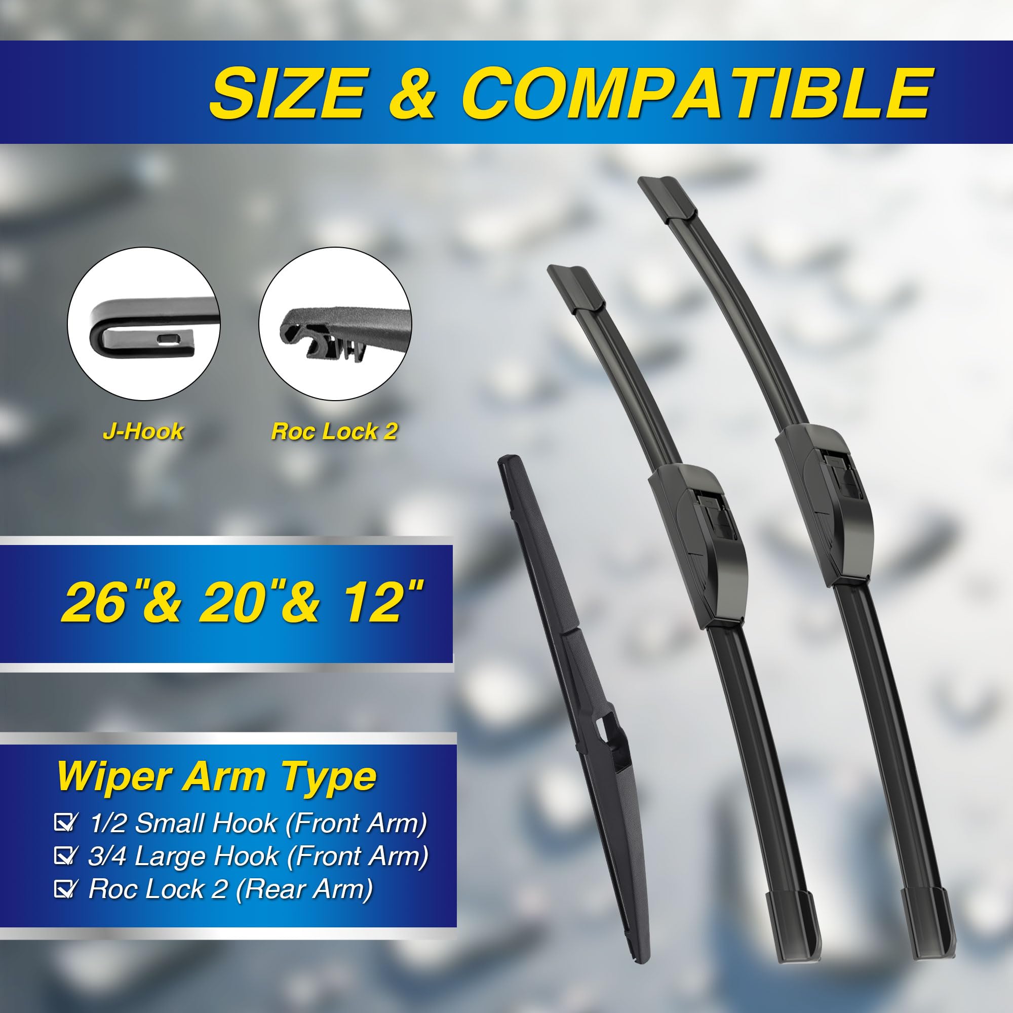 5 PLUS 20-inch passenger silicone wiper blade for smooth windshield wipe