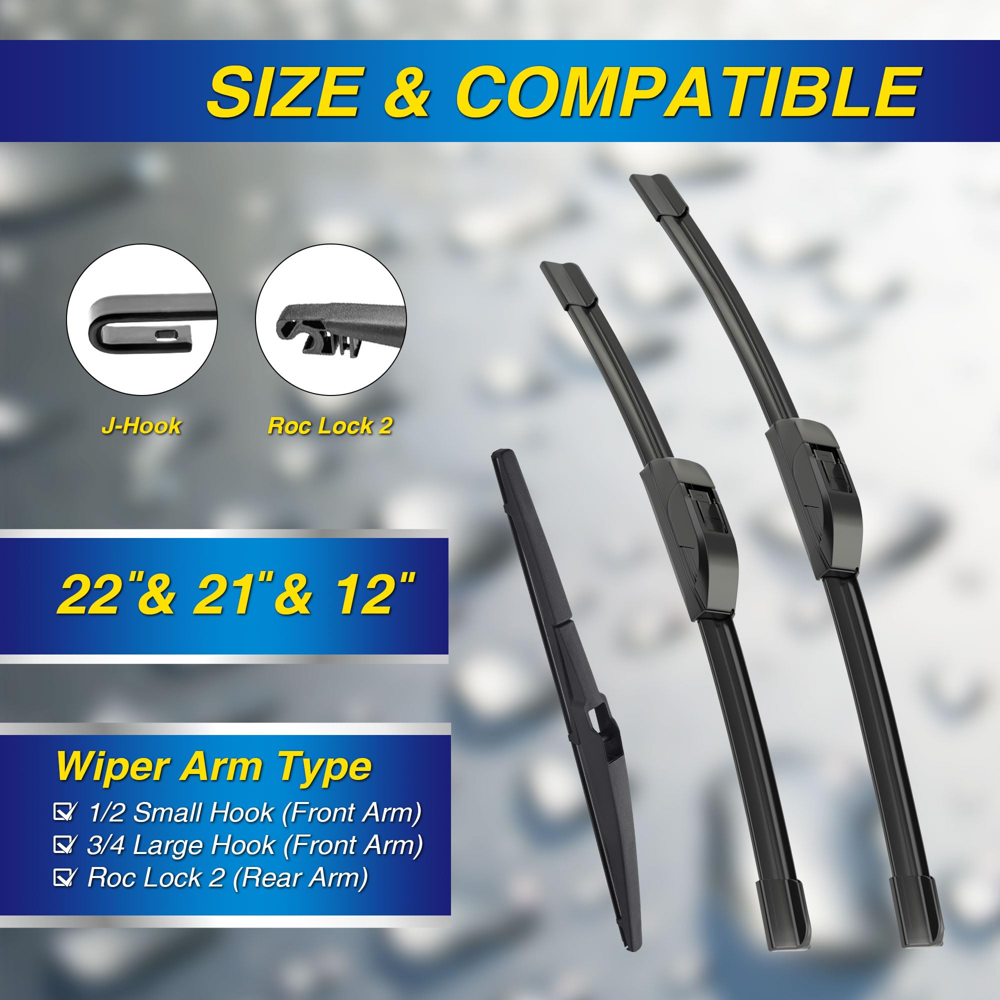 5 PLUS silicone wiper 21 inch close-up on Dodge Durango windshield