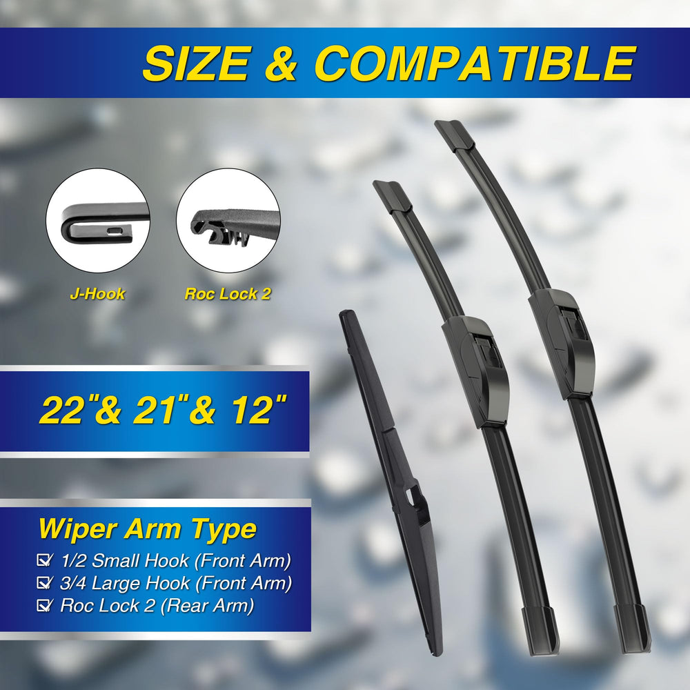 5 PLUS silicone wiper 21 inch close-up on Dodge Durango windshield