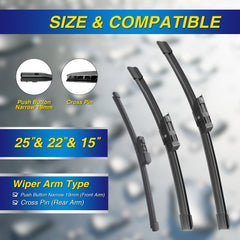5 PLUS silicone wiper 22-inch front passenger Tiguan with silicone coating