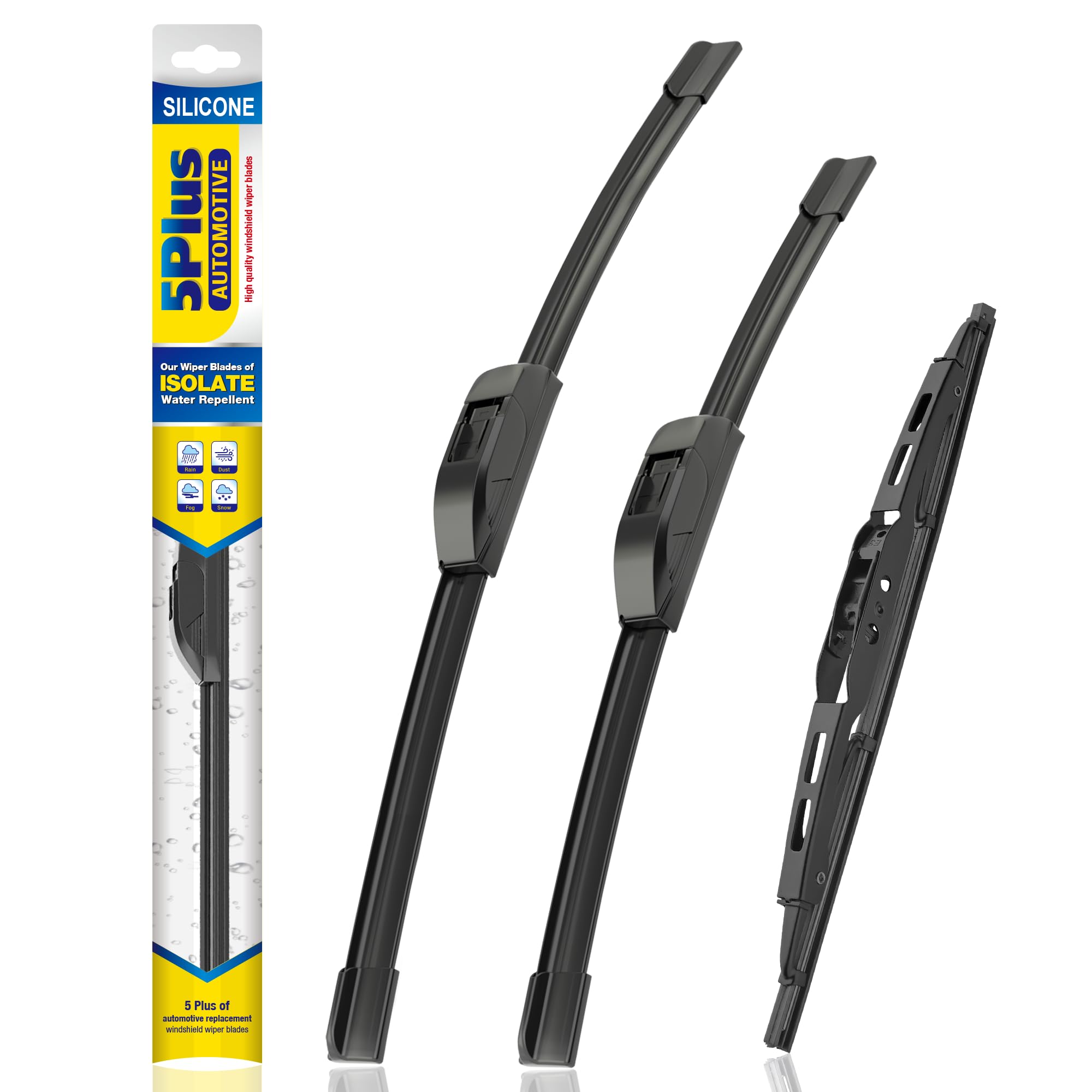 5 PLUS silicone wiper blade, 24-inch front left for Traverse, durable fit.