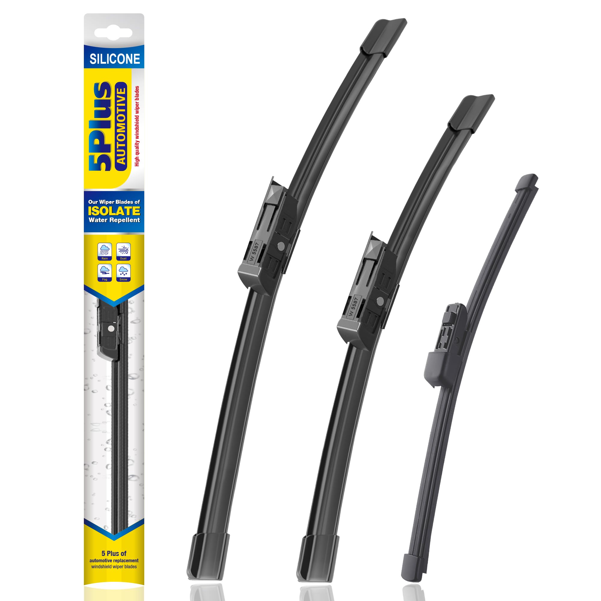 5 PLUS silicone wiper 25-inch front Tiguan for clear rain visibility