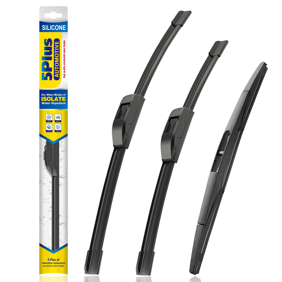 5 PLUS silicone wiper 26-inch front view offers precise fit and smooth wiping