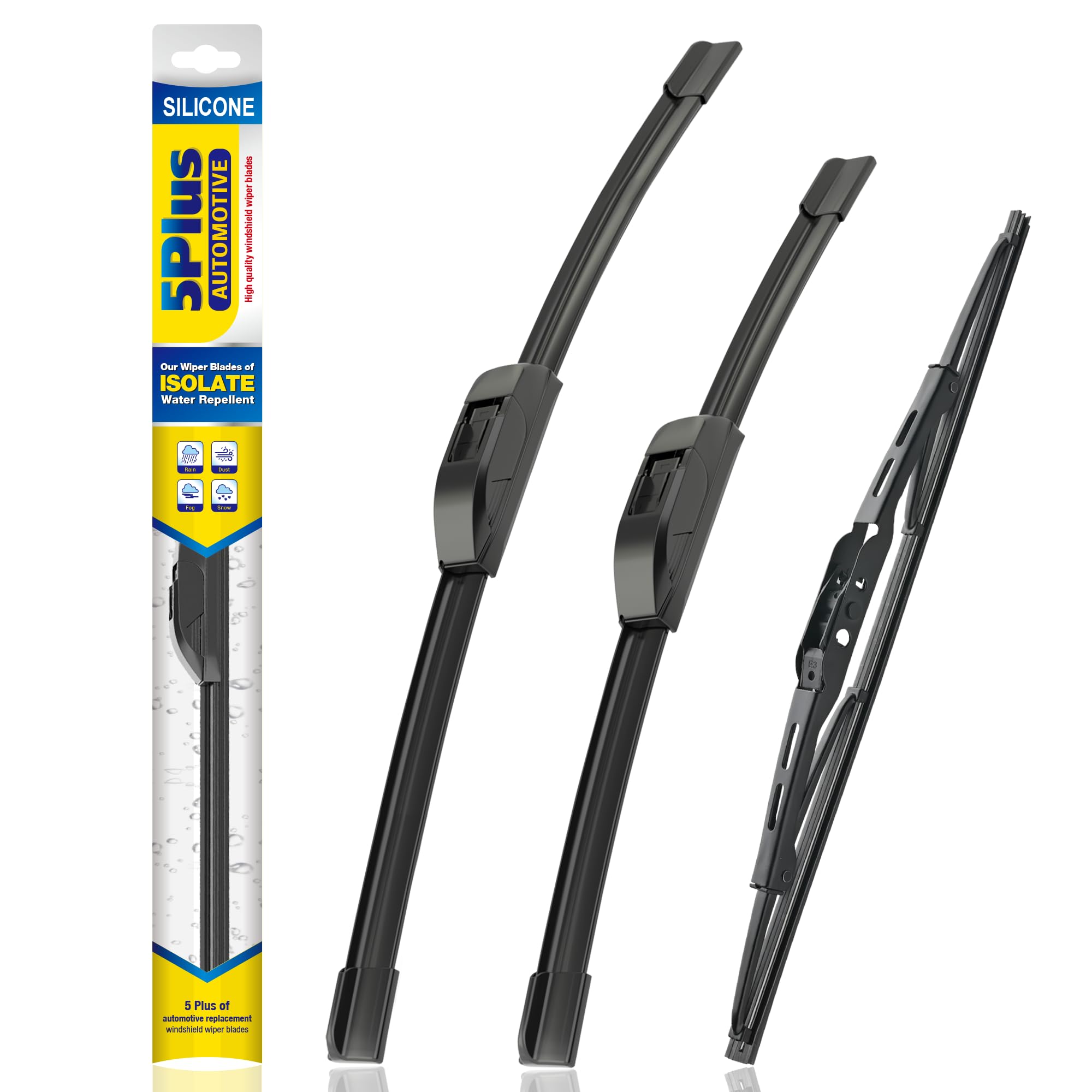5 PLUS silicone wiper 26-front blade for better rain visibility