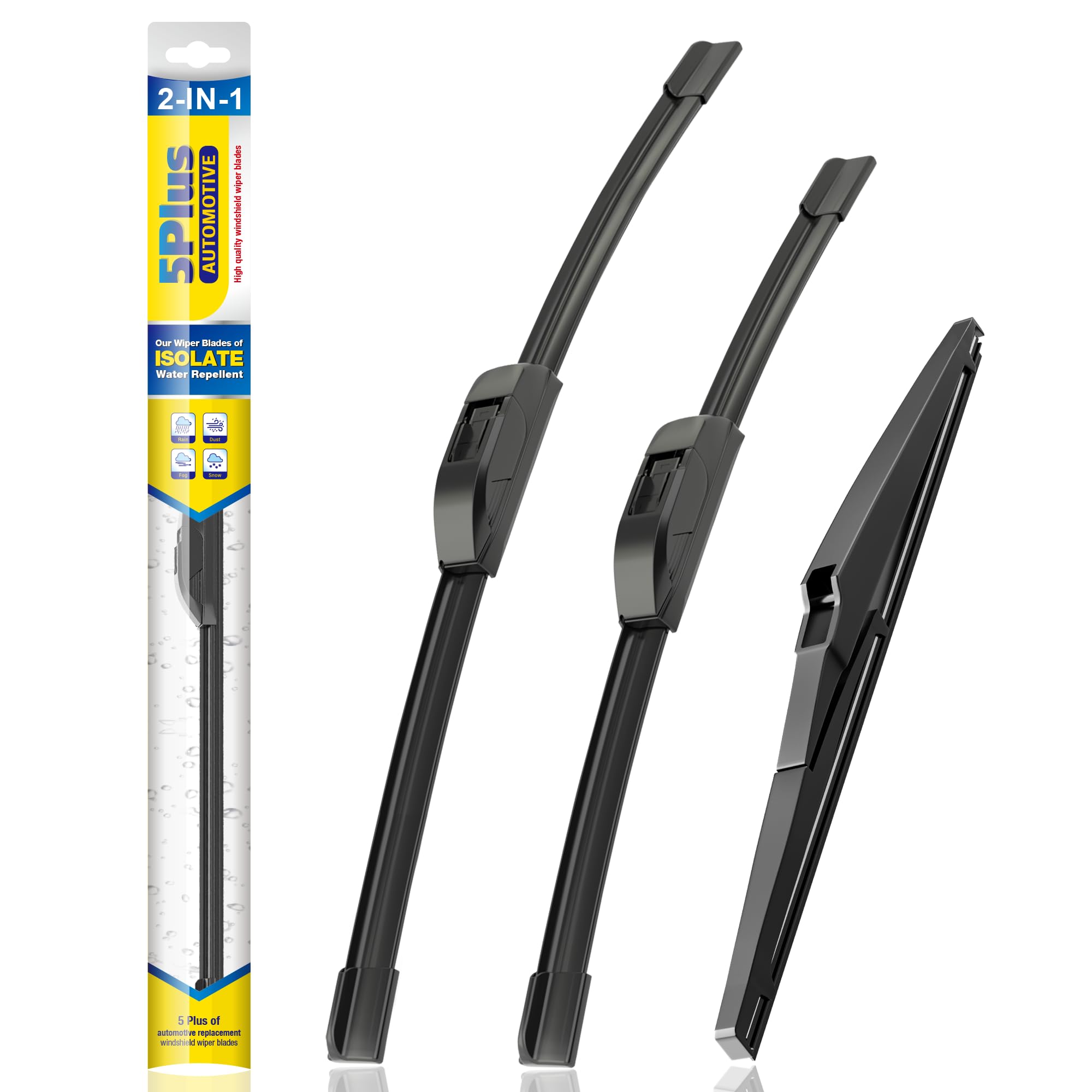5 PLUS 26-inch front silicone wiper blade delivers clear rain visibility