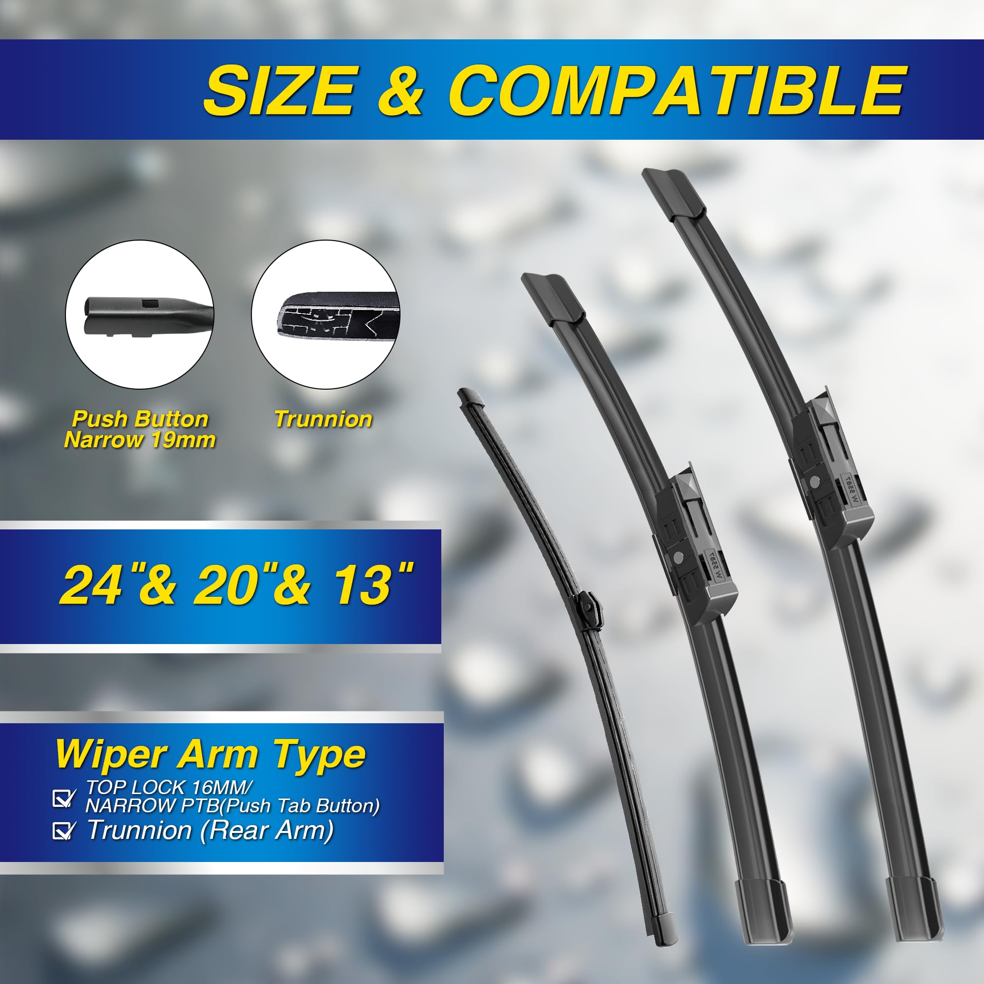 5 PLUS 20-inch silicone wiper blade for Audi Q5 delivers smooth wipe