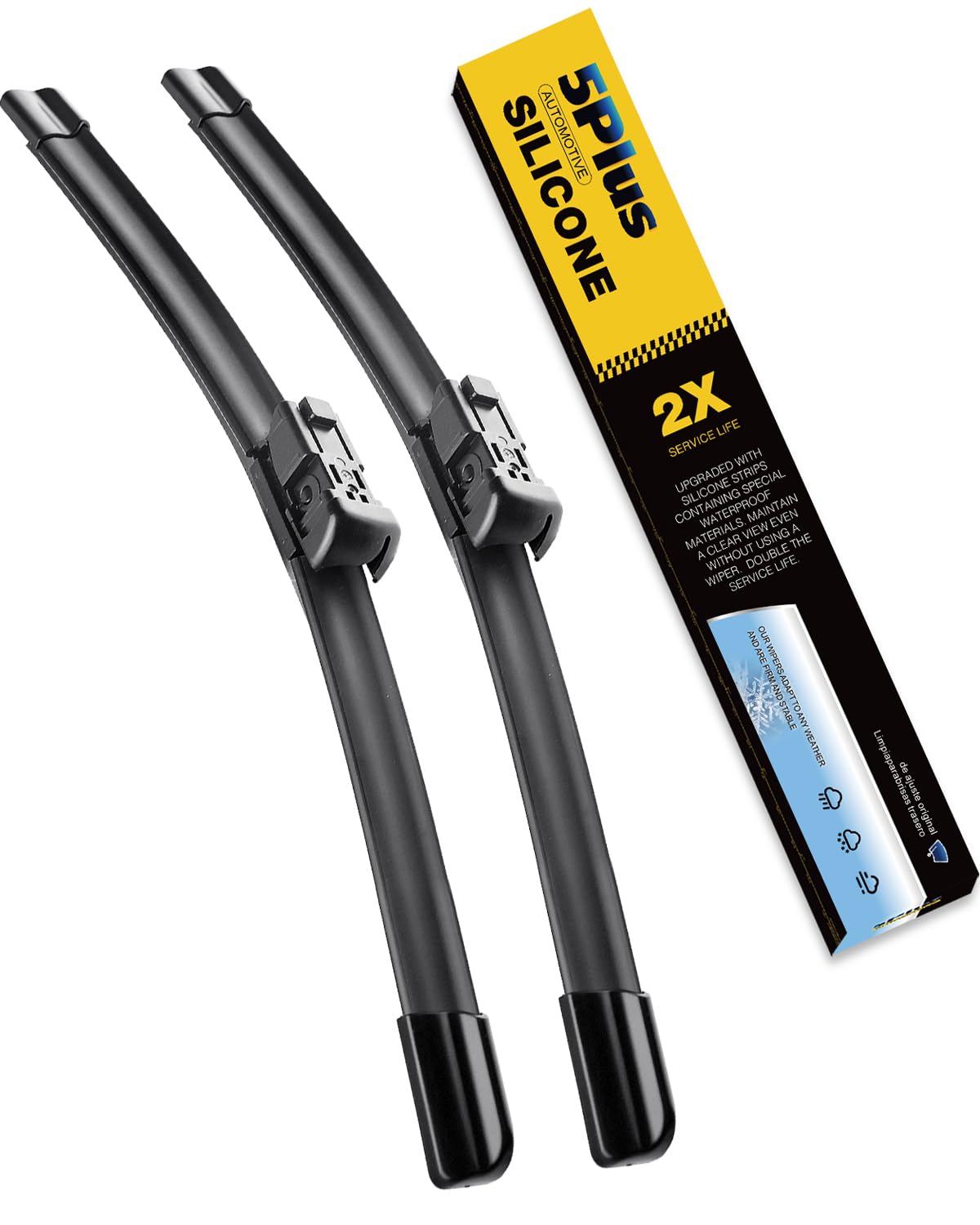 5 PLUS silicone wiper blades on Volvo XC60 offer a clear view and durability.