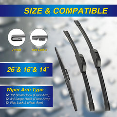 5 PLUS wiper blades waterproof coating beads rain for clearer glass.