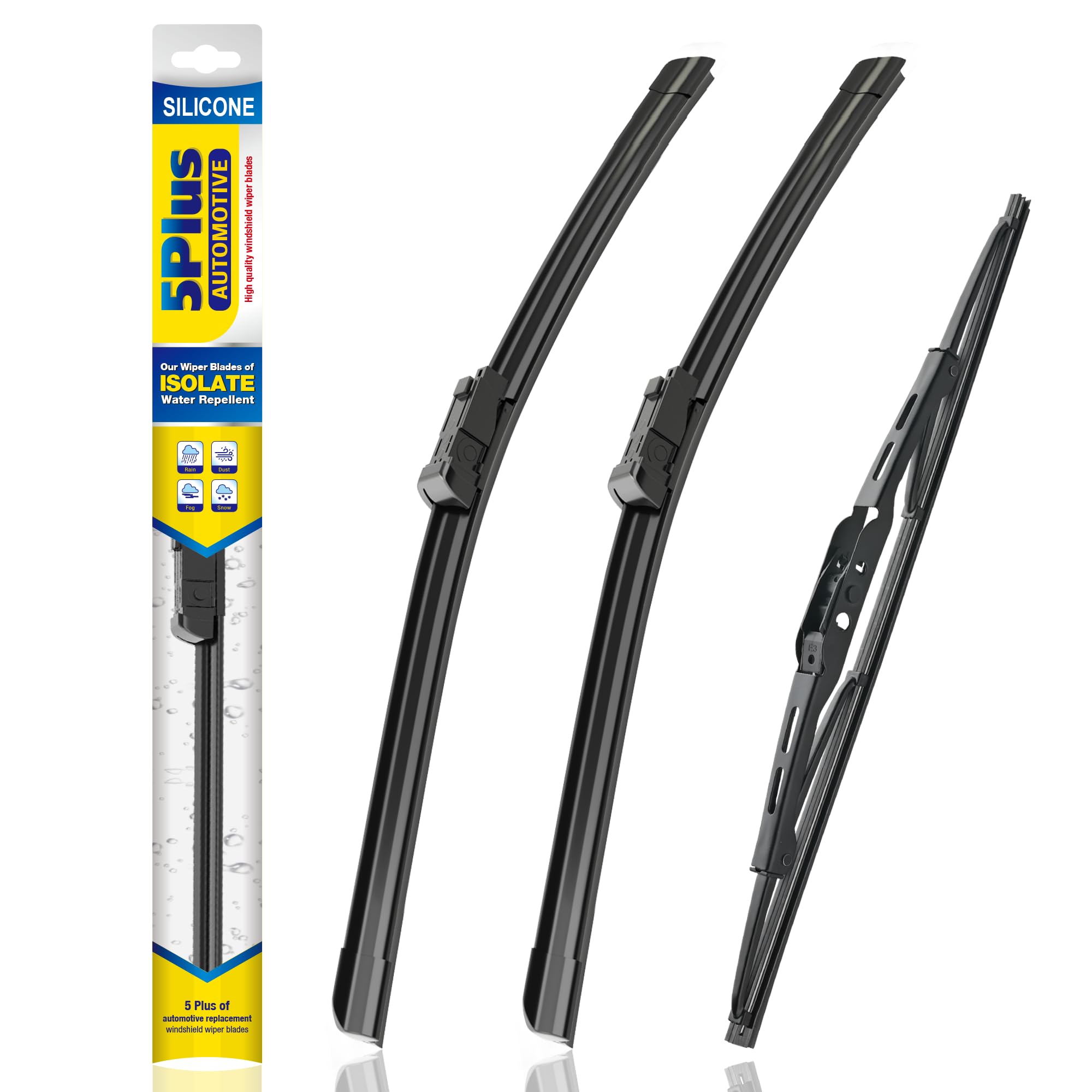 5 PLUS silicone wipers on GMC Yukon front driver side for rain visibility