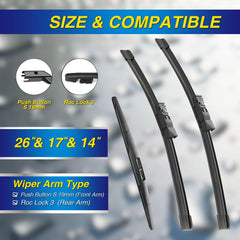 5 PLUS silicone wiper blade on Subaru Forester 17-inch passenger for smooth visibility